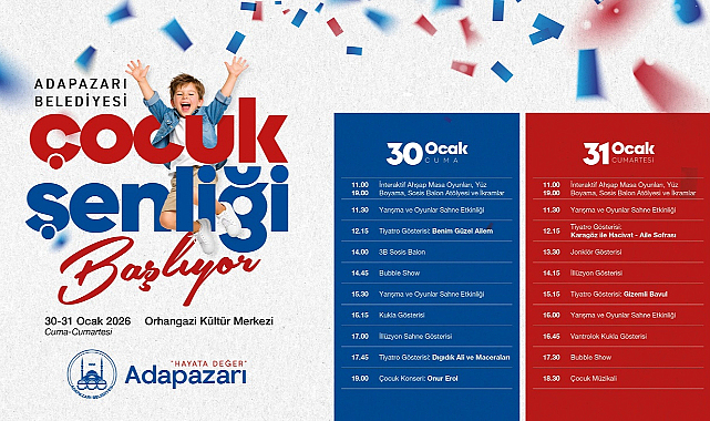 Adapazarı’nda Çocuk Şenliği Coşkusu Başlıyor