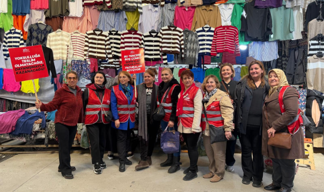 CHP'li kadınlar bu kez Karasu Halk Pazarı esnaf ve vatandaşın derdiyle dertlendi