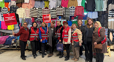 CHP'li kadınlar bu kez Karasu Halk Pazarı esnaf ve vatandaşın derdiyle dertlendi