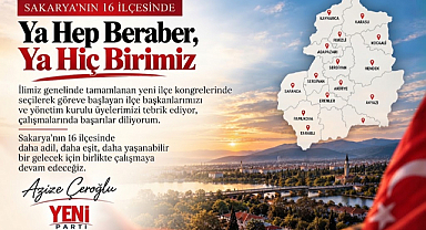 Yeni Parti, Kadın kolları Sakarya'nın 16 ilçesinde kongre süreçlerini tamamladı